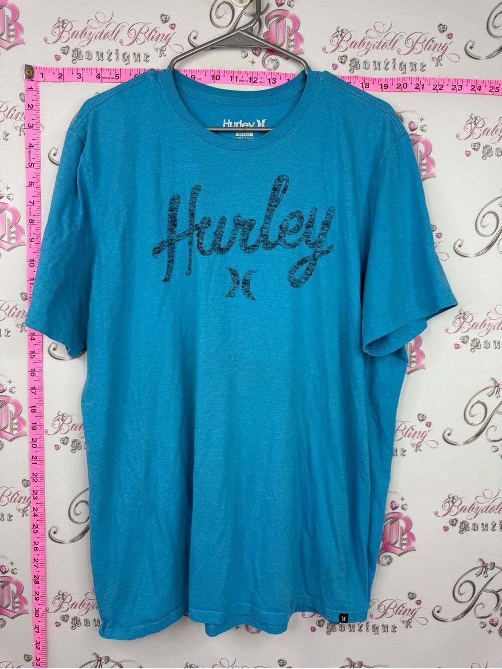 Hurley tshirt aqua Blue Graphic Logo T-Shirt